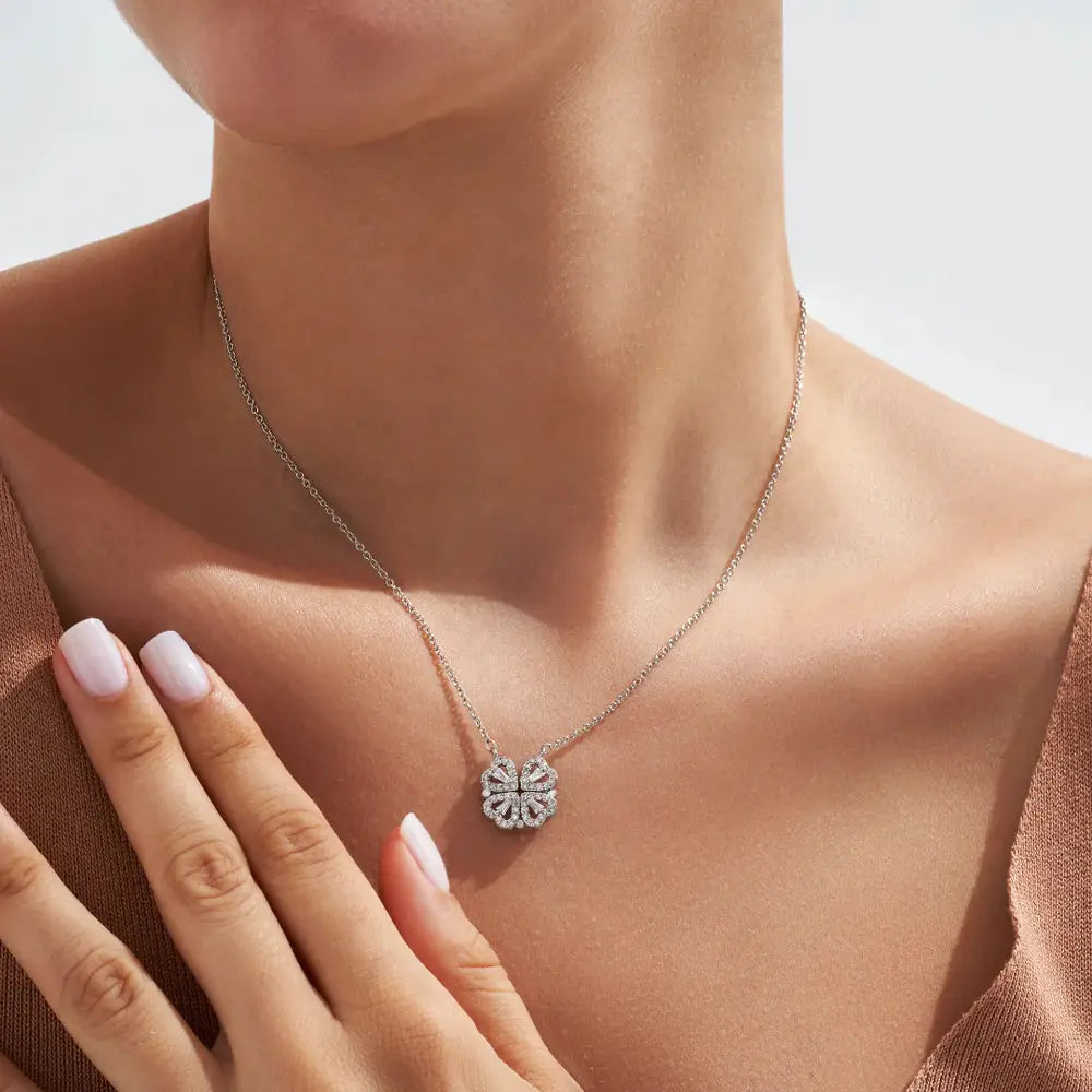 Clover-Hearts Necklace - Faie Jewels
