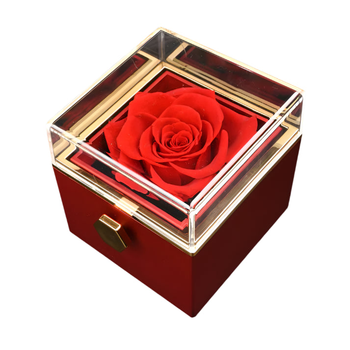 Eternal Rose Box W/ Engraved Necklace - Faie Jewels