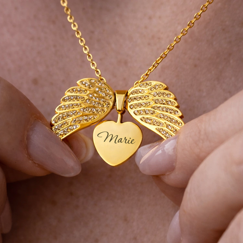 My Angel Necklace & Feather Ring Bundle