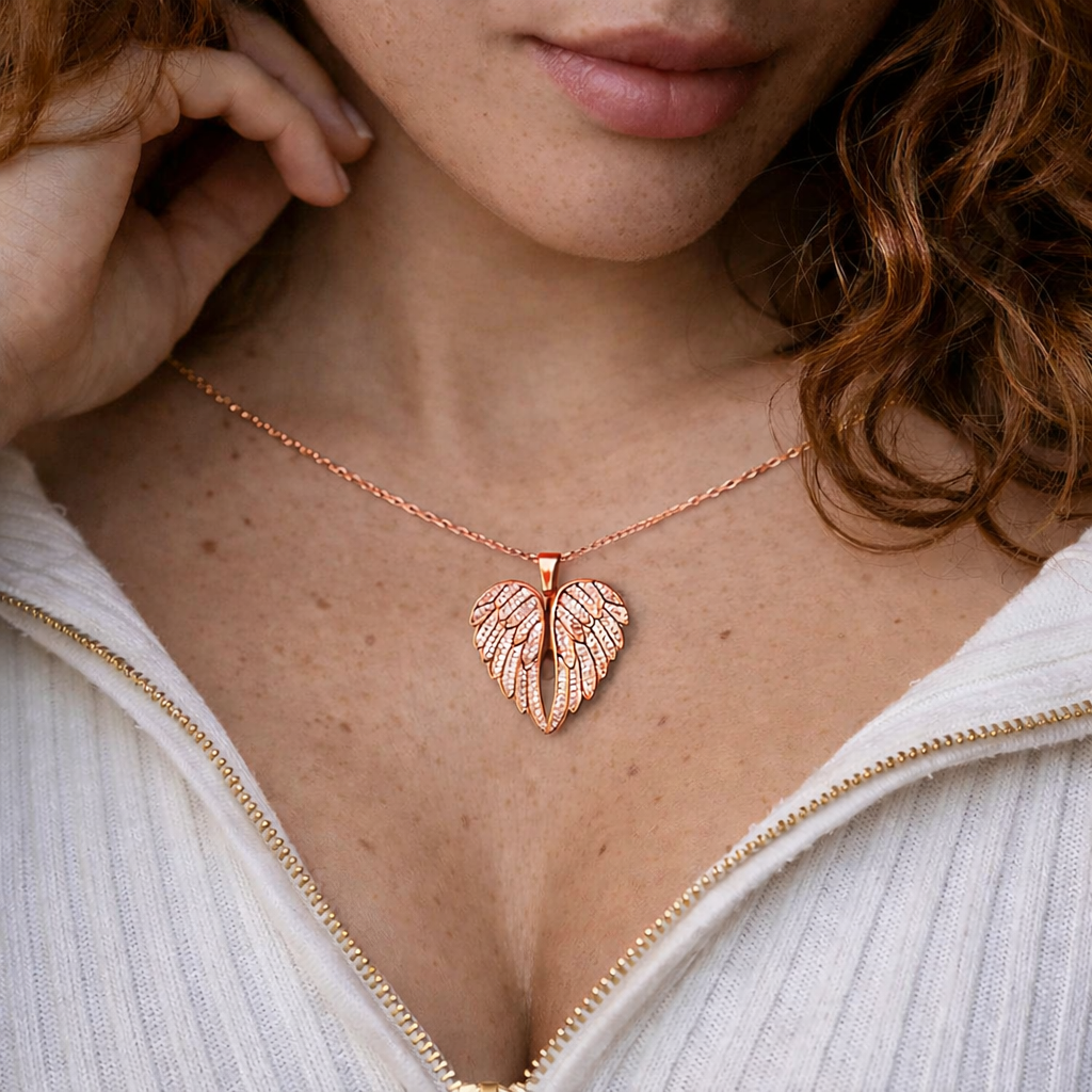 My Angel Necklace & Feather Ring Bundle