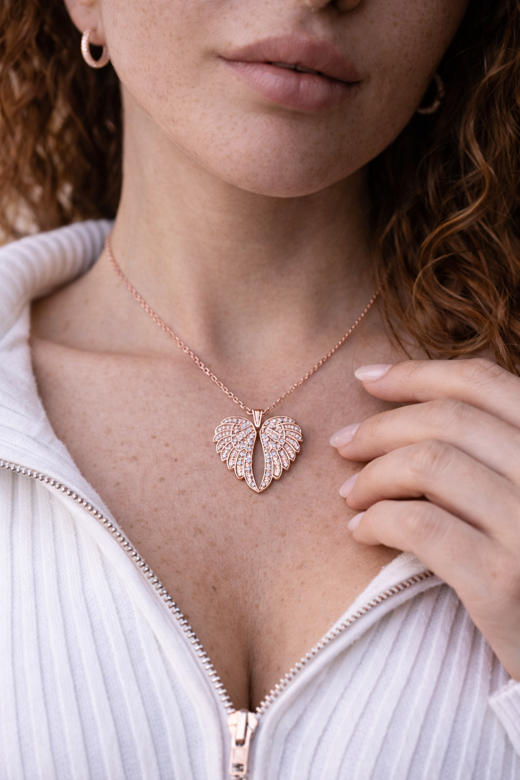 My Angel Necklace & Feather Ring Bundle