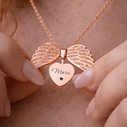 My Angel Necklace & Feather Ring Bundle