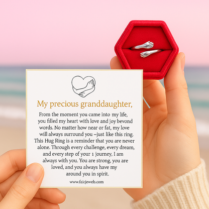 To My Granddaughter - Hug Ring