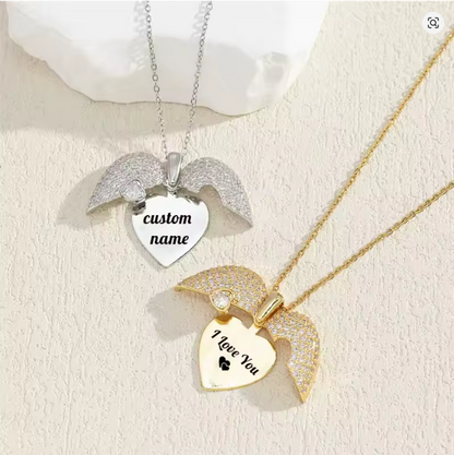My Angel Necklace & Feather Ring Bundle