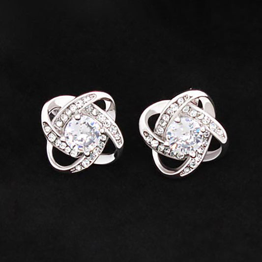 Love Knot Stud Earrings - Faie Jewels